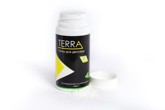 TERRA depiliacijos talkas su mentoliu, 100 g